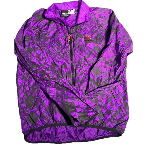 Vintage Illuminite Jacket Women’s Sz Medium Purple Black Zip Up Jacket - Picture 1 of 13